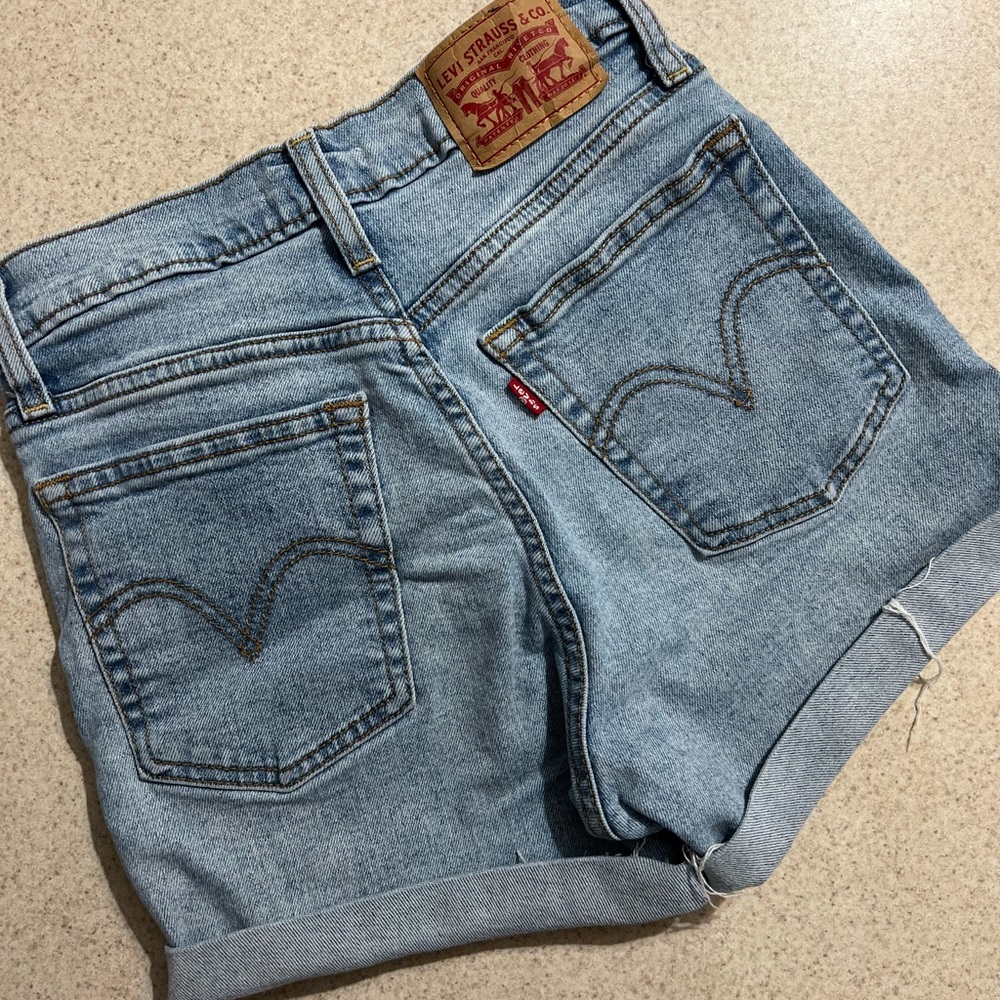 Levi's Light Blue Jean Shorts